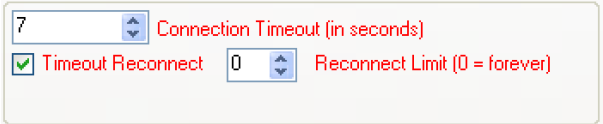 Connection timeout and reconnect limit