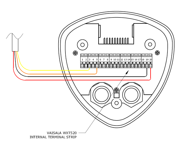 Vaisala WXT520 - Internal Wiring