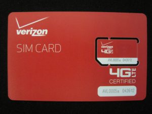 Figure 2: Verizon 4G LTE SIM Card