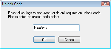 NexSens Unlock Code