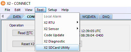 CONNECT X2 SD Card Utility