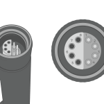 mV-RS485 adapter receptacle.