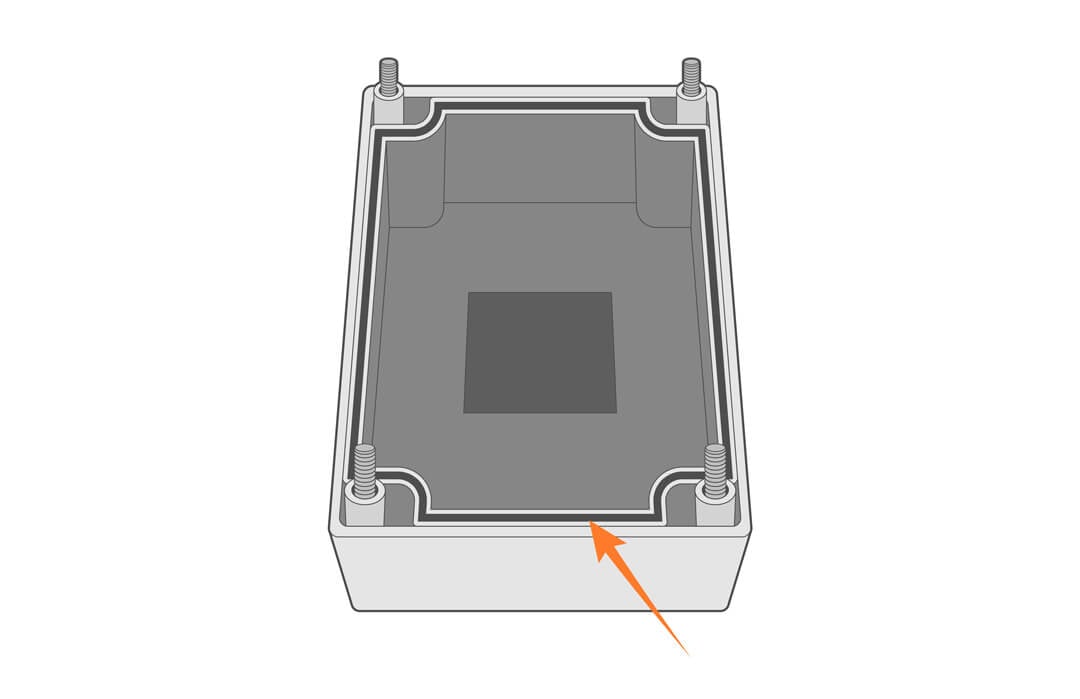 Verify the panel bracket’s O-ring is free from debris and damage. Be sure to seat it properly in the groove.