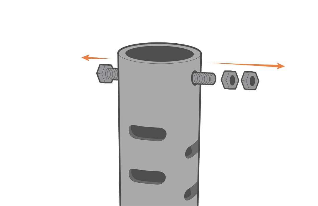 Remove the stop bolt.