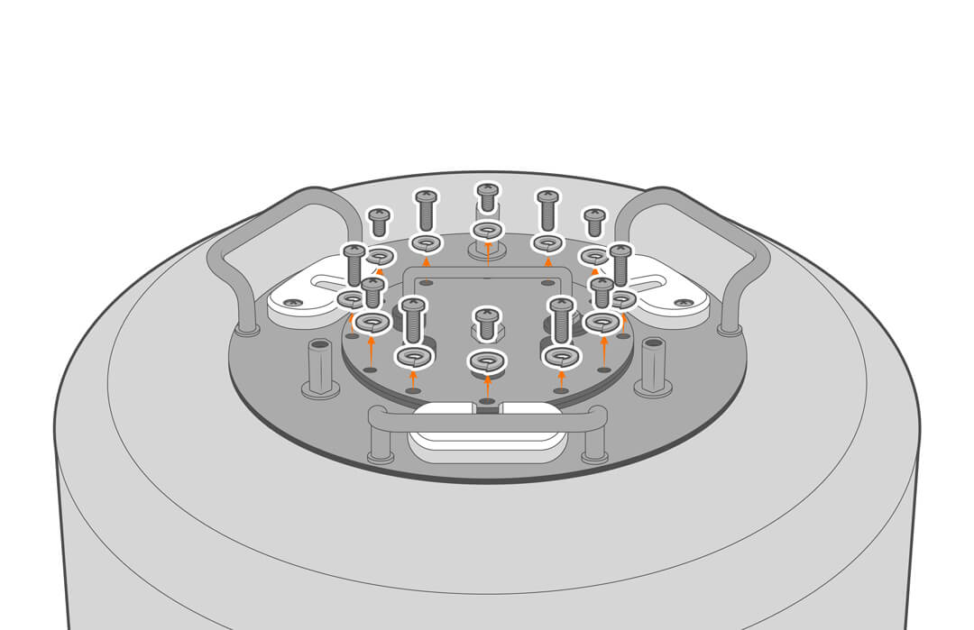 Remove all of the screws around the perimeter of the MC-SUB.