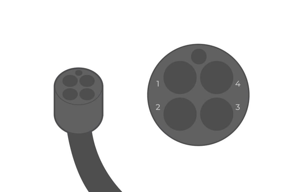 NexSens MCIL-4 Female Cable Assemblies (MCIL-4-FS-X).