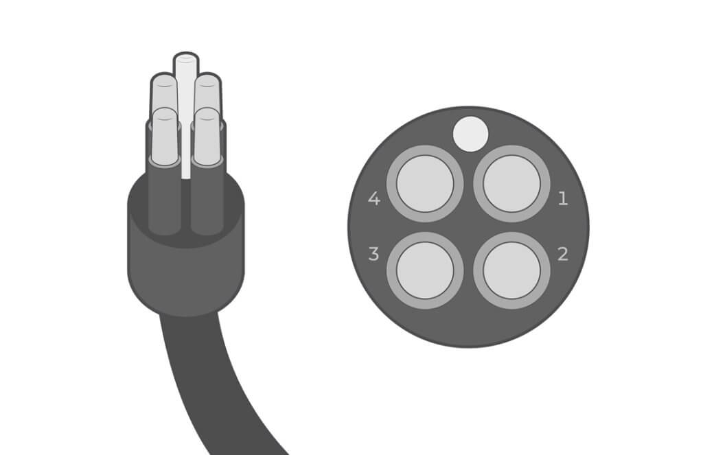 NexSens MCIL-4 Male Cable Assemblies (MCIL-4-M-X).