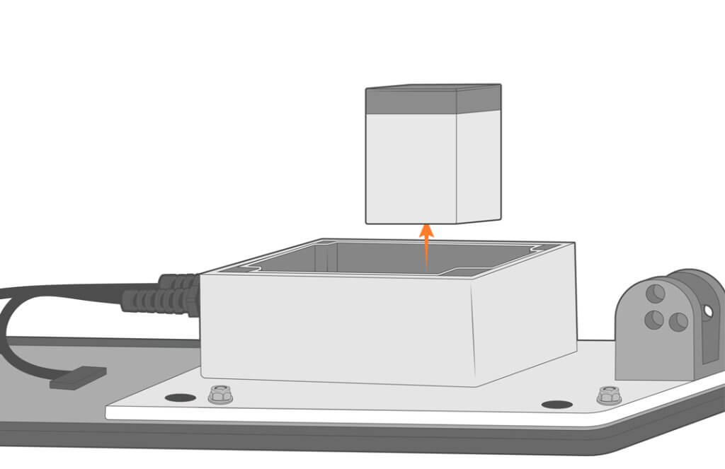 Remove the old SP15 battery.