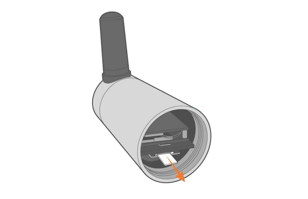 Gently push on the SIM card to release it and replace it with the new card. 